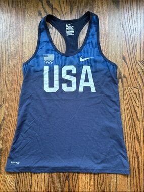 Nike Navy and Blue USA Olympic Racerback Tank Women’s Small